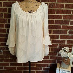 Michael Kors Paisley Jacquard Off Shoulder Blouse